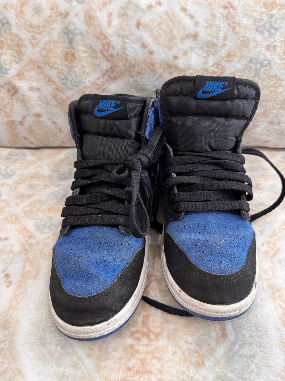 Nike Black & Blue High-Top Sneakers